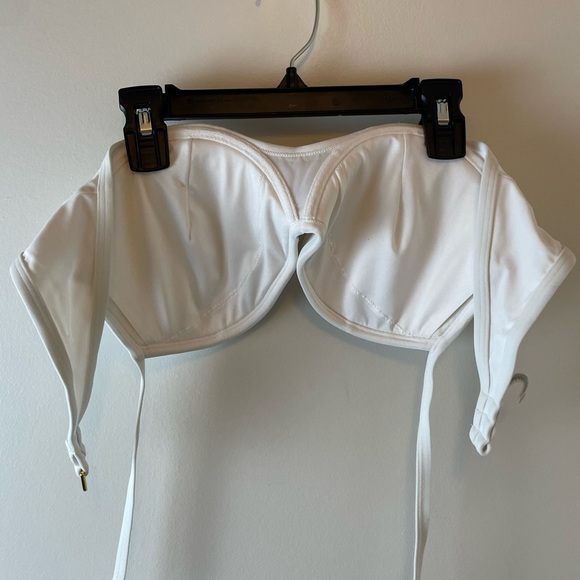 Victoria Secret White Demi Cup Padded Halter Bikini Top, Size 36DD - Picture 3 of 3
